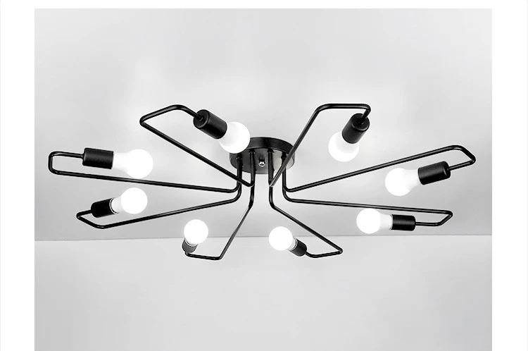 Vintage Chandelier Ceiling Lamp E27 LED Lamparas De Techo Retro Industrial Home Decor Luminaria 10
