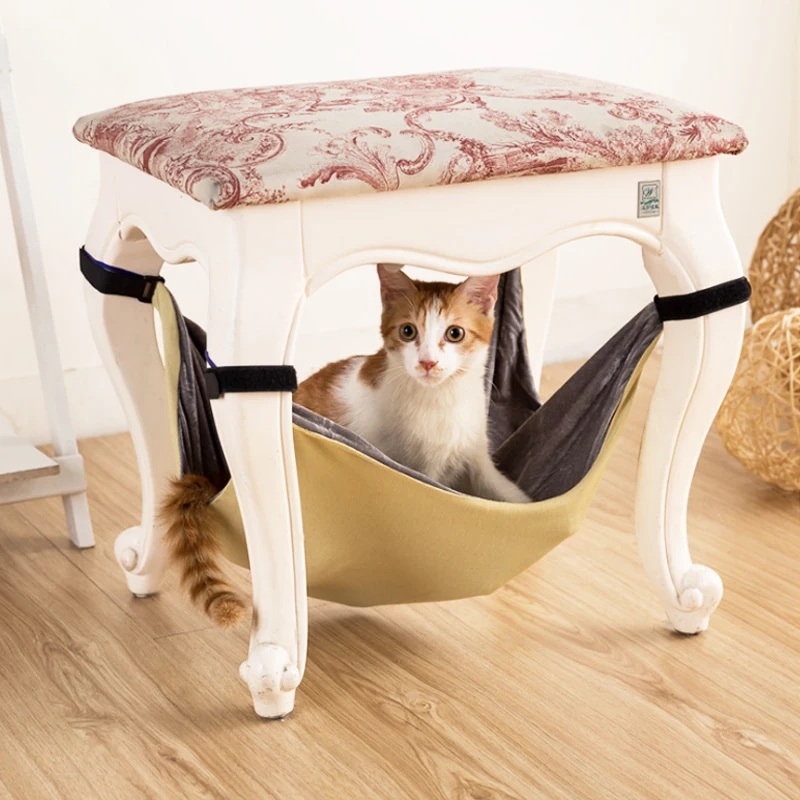 

Cat Hammock Secure and Soft Under Chair or Table Hammock for Small Pets Kitten Hammock Bed Animal Hanging Cage Comforter 3b35