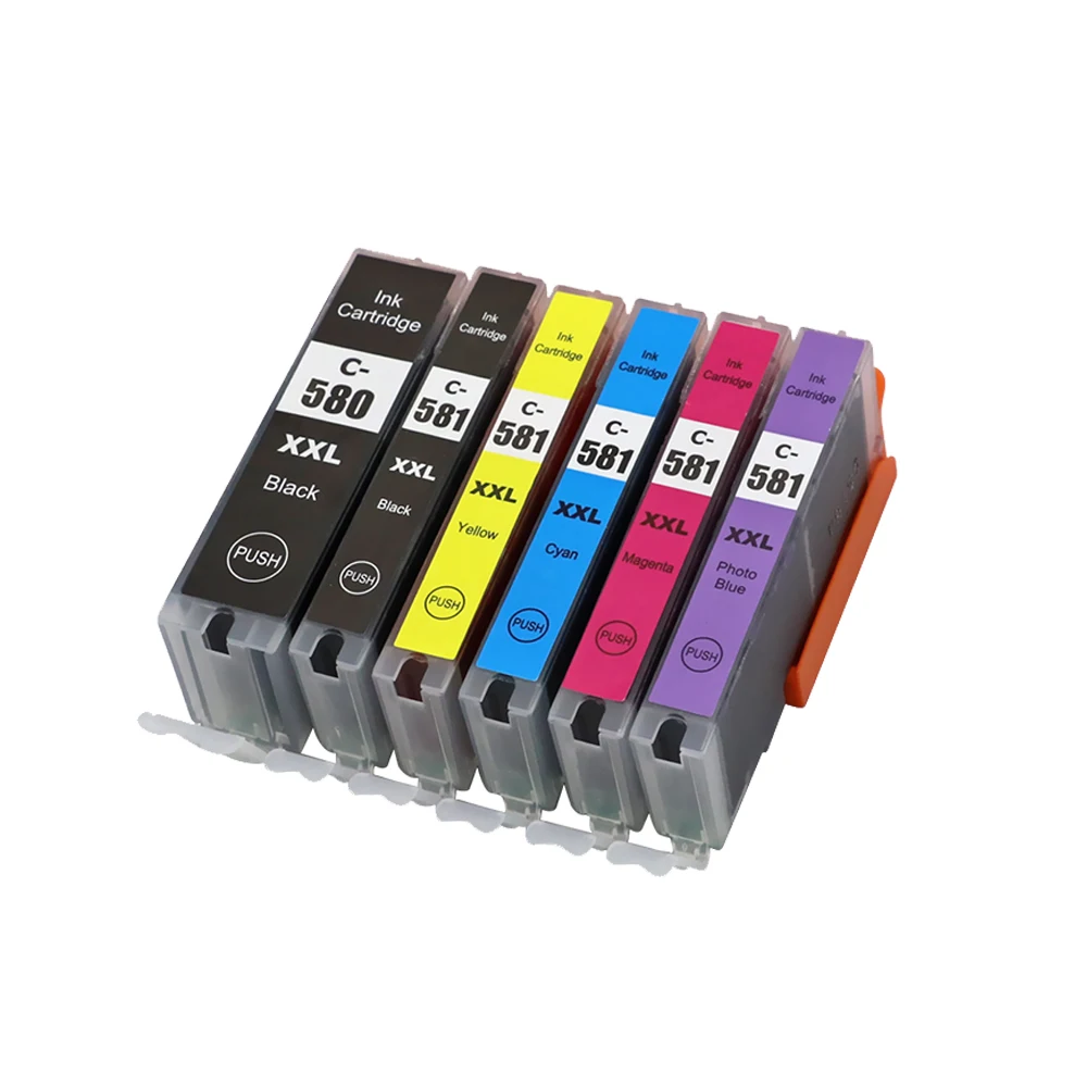 Cartucho de Tinta para Canon Pixma 6pk Compatível com Pgi580 580xxl Cli 581 Xxl Tr7550 Tr8550 Ts6150 Ts6151 Ts8150 Ts8151 Ts872 Cartuchos de tinta - Imagem 6