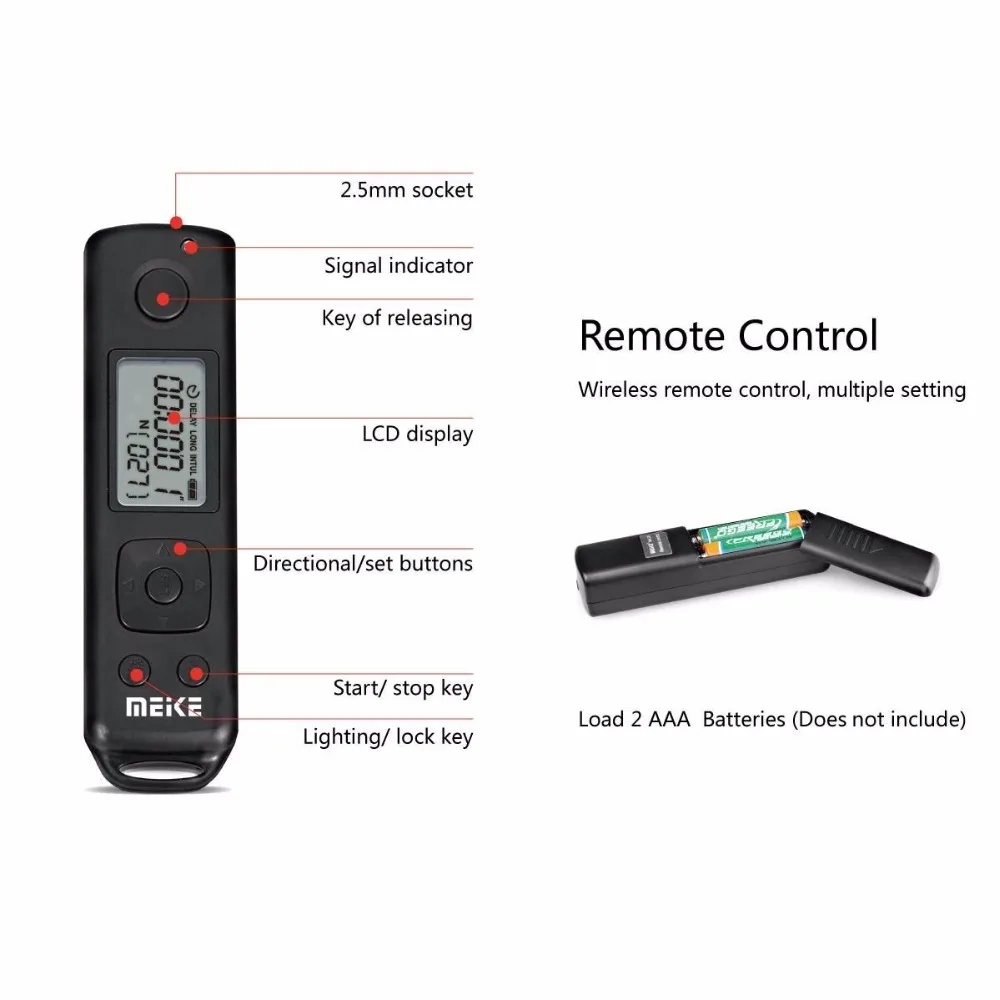 Meike The New MK-A6500 Pro Battery Grip Built-in 2.4GHZ Remote Controller Vertical-shooting Function for Sony a6500 camera images - 6