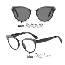 MINCL/женские модные солнцезащитные очки Cat Sun фотохромная линза очки для чтения защита от усталости UV400 с коробкой FML