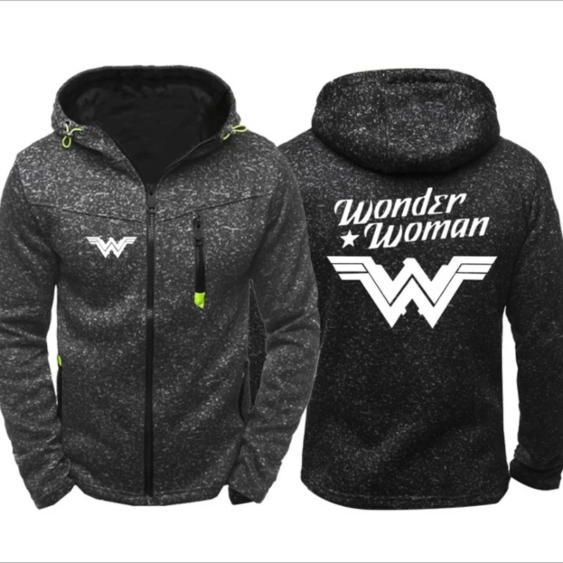 Унисекс Wonder Woman Весенняя утепленная повседневная толстовка на молнии плащ костюм