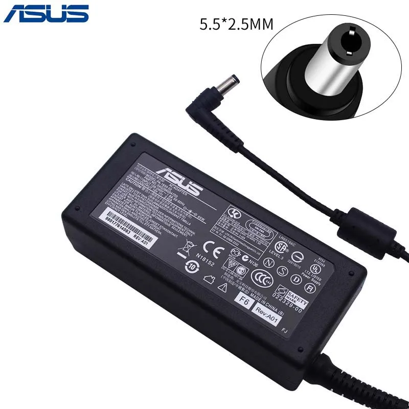 Для Asus 19 V 3,42 A 65 W 5,5*2,5mm PA-1650-02 AC Оригинальное Универсальное зарядное устройство адаптер для ноутбуков Asus US/EU зарядное устройство