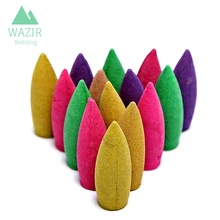 

WAZIR 80pcs Oversized Bullet Mixed Backflow Incense Cones Home Fragrance Reflux Tower Incense