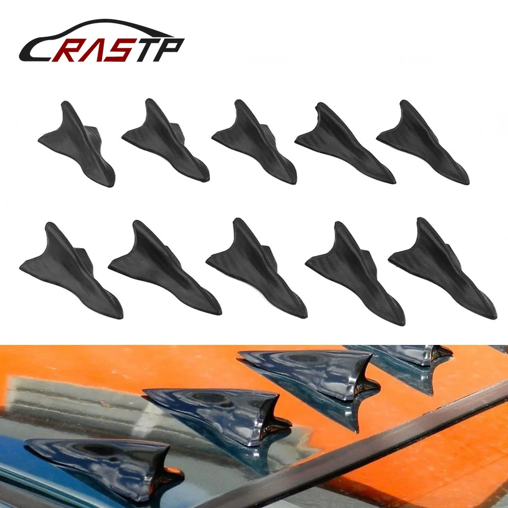 

Car-styling Shark Fin Kit Diffuser Spoiler Black Shark Fin Diffuser Vortex Generator for Windscreen Roof Spoiler Bumper LKT023