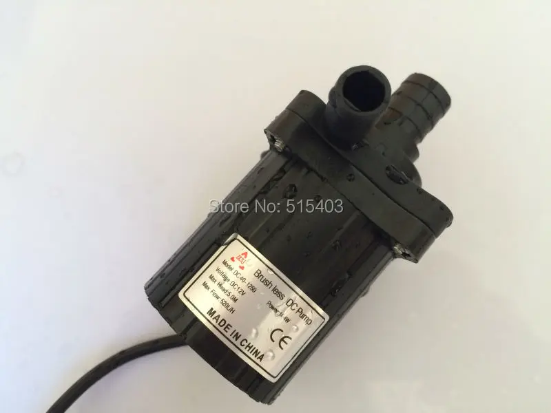 

2pcs 12V Water Pump 40-1250, 520LPH 5M, Solar Submersible Water Pump for CPU Cooling Small Fountain, Low noise, 100% Waterproof