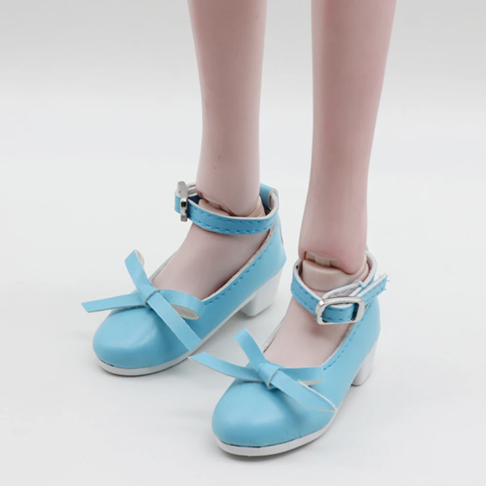 1pair Fashion PU Leather Shoes For 16inch 60cm BJD SD Dolls mini shoes toy fit 1/3 Dolls 7.8cm