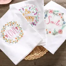 Вышивка Свадебная салфетка абсорбент хлопок лаконичная высококлассная домашняя ткань салфетка для кухонного использования носовой платок