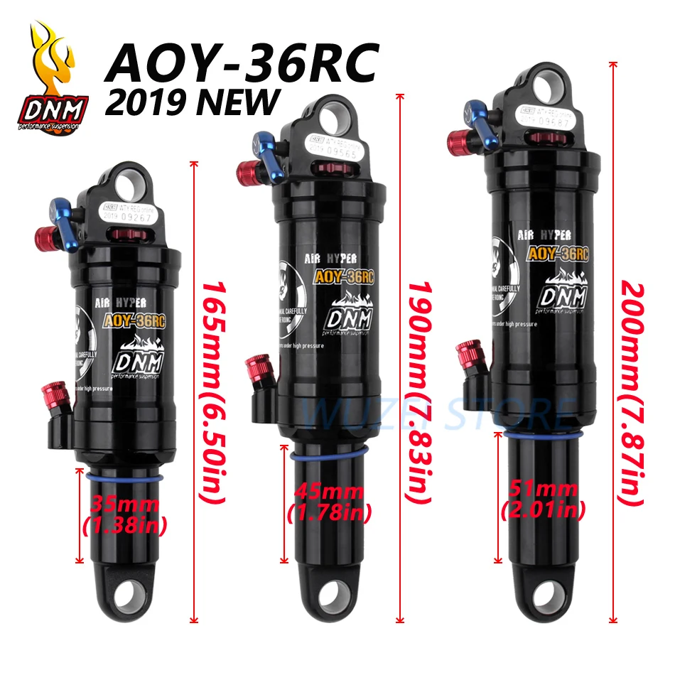 DNM/AOY-36RC MTB Велоспорт велосипед катушки Задний амортизатор 165/190/200 мм горный велосипед воздуха задний амортизатор с блокировкой