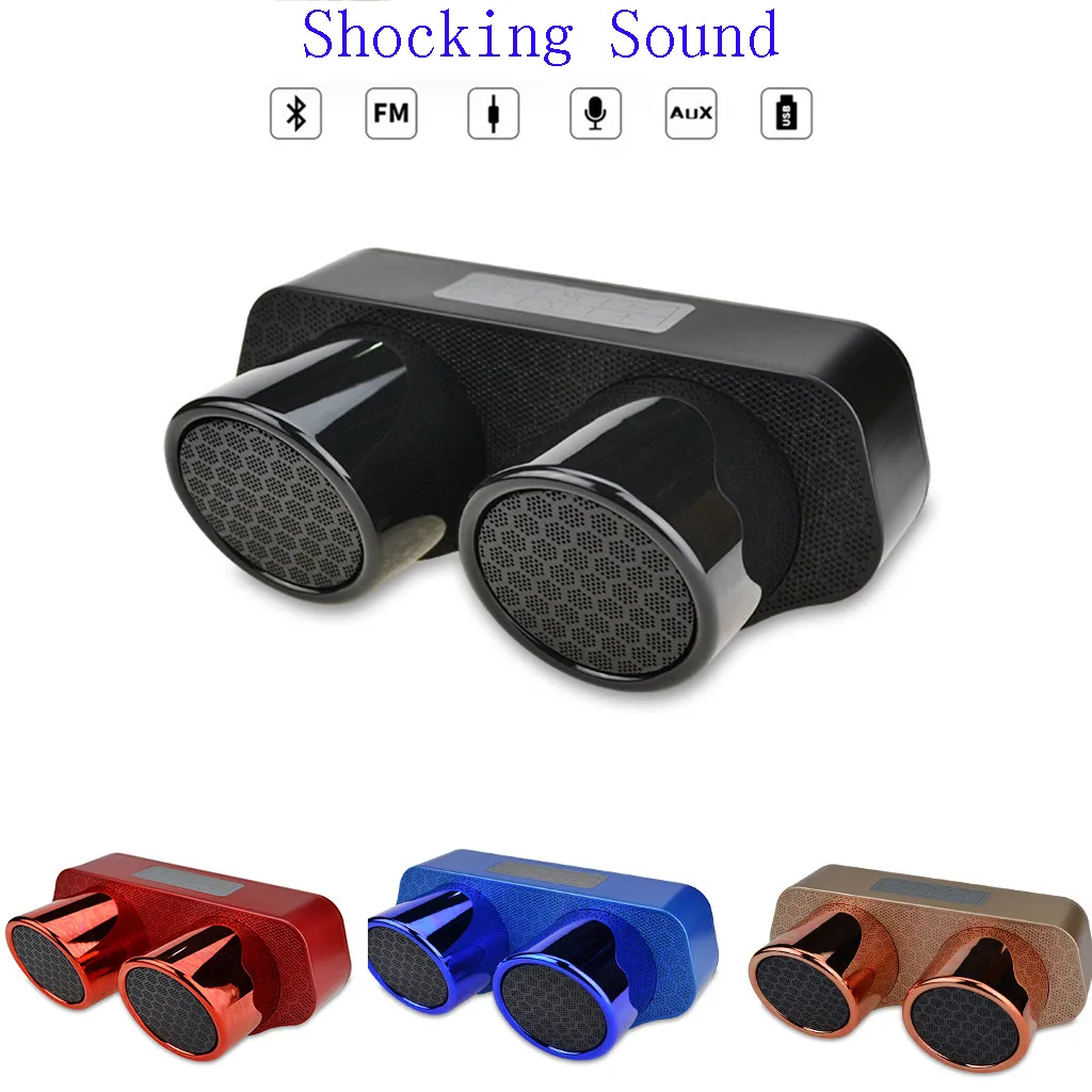

Portable Bluetooth Speaker New HIFI High Fidelity Desktop FM Function TF Card & U Disk Outdoor Mini Column Box Loudspeaker