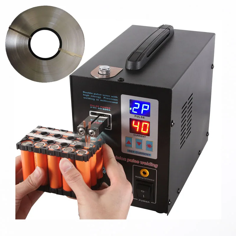 737G Battery Spot welder 1.5kw LED light Welding Machine for 18650 battery precision pulse spot welders+1kg nickel 0.15x5m | Инструменты