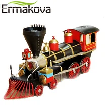 ERMAKOVA 44 см(17,") Ретро паровой двигатель фигурка винтажная классическая модель локомотива декоративный поезд мужской подарок Домашнее украшение
