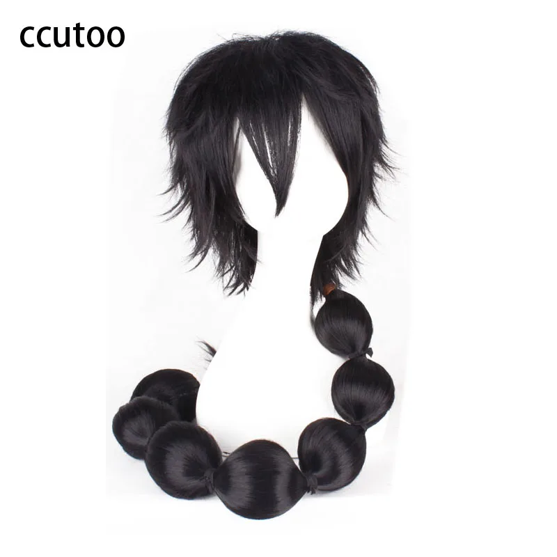 

ccutoo Magi Judal Judaru Cosplay Wig Black Long Synthetic Hair Halloween Party Wigs Heat Resistance fiber