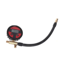 Автомобильный манометр для шин мотоцикла черный+ красный гибкий манометр 0-200PSI