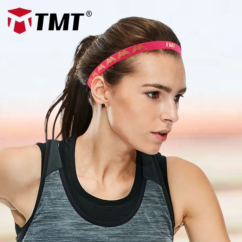 @1 TMT Sport Elastics Sweatband Абсорбент Yoga Hairband 1 Шт. Бренд Бег Открытый Фитнес Хлопок Оголовье ①