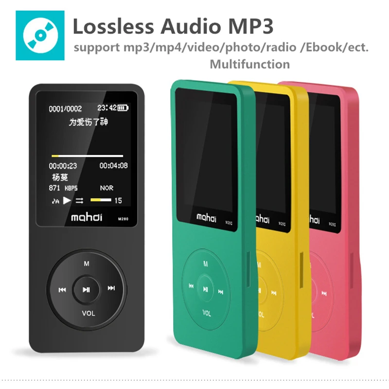 1 M280 Ruizu X02 8G Big Memory Sports MP3 Player Speaker Voice Recorder Ebook Reading FM Radio MP3 Speaker Support Video Play Hot
