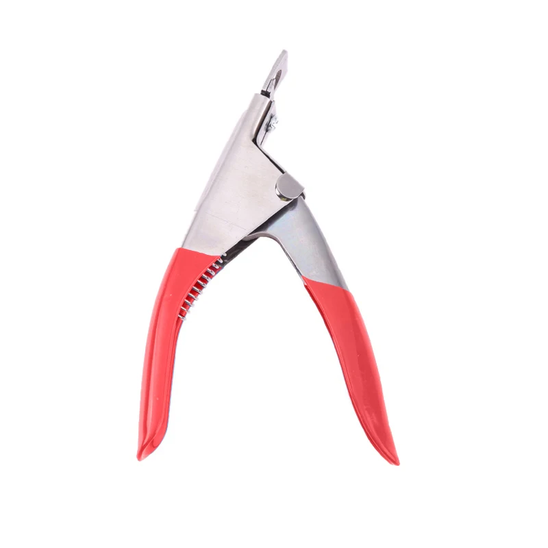 12,5 см художественный резак для ногтей клипер для педикюра инструмент для маникюра кончиков ногтей поддельный Триммер ножницы искусственный гель УФ акрил - Цвет: Red