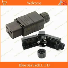 Образец, 1 шт. 16A 4000 W IEC320-C19 Мощность кабель розетка, C19 Женская штепсельная розетка PDU Мощность проводки съемный штекер, UPS разъем CE, производство Китай