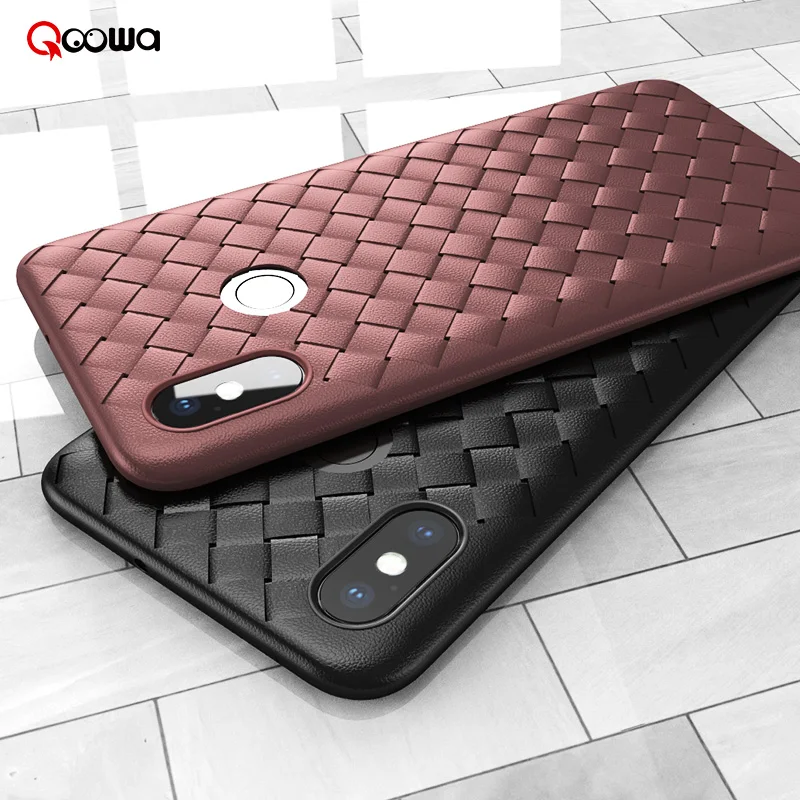 

Boomboos soft Breathable cross leather pattern weaving grid case for xiaomi mi 9 for xiaomi 8 pro for mi9 se
