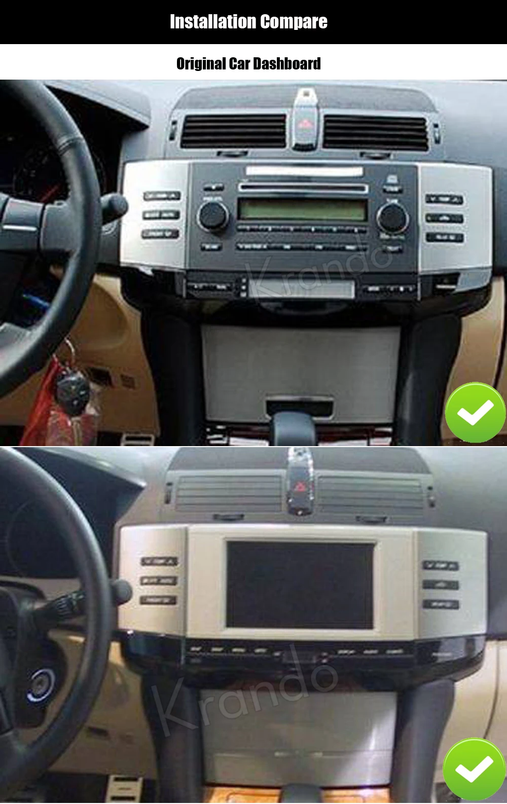 Sale Krando Android 6.0 12.1" Tesla style Vertical screen car navigation for toyota mark x reiz 2005-2009 radio gps multimedia wifi 0