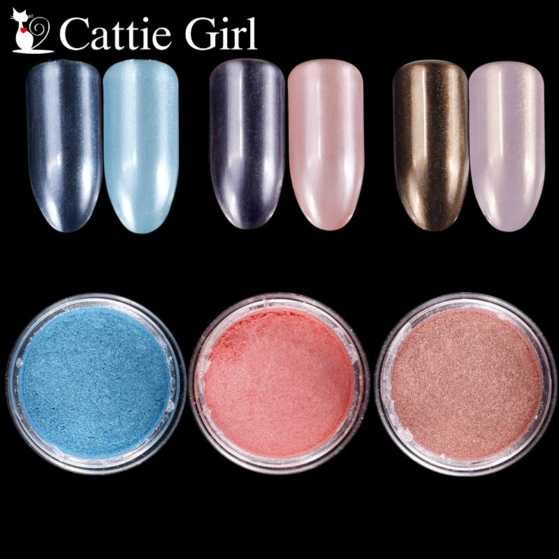 

2g 1Box Diamond Pearl Mermaid Powder Blue Shell Nail Art Glitter Pearl Effect Nail Decoration Pigment for Nail Accessories