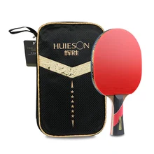 

1 Set 6 Stars Table Tennis Bat 7 Layers Carbon Fiber Racket Long Short Handle Ping Pong Paddle With Bag Double Face Pimples In