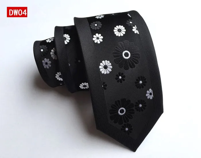 Уникальный дизайн простой личности для мужчин платье Мода галстук 6 см узкий позиционный полиэстер жаккардовые аксессуары - Цвет: DW04
