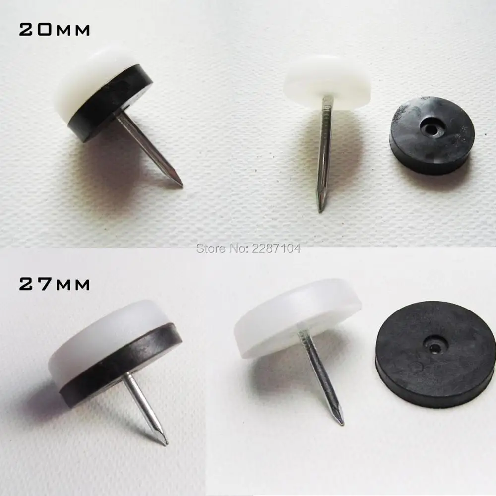 12pcs Heavy Duty DOUBLE PAD White Nylon Furniture Chair Table