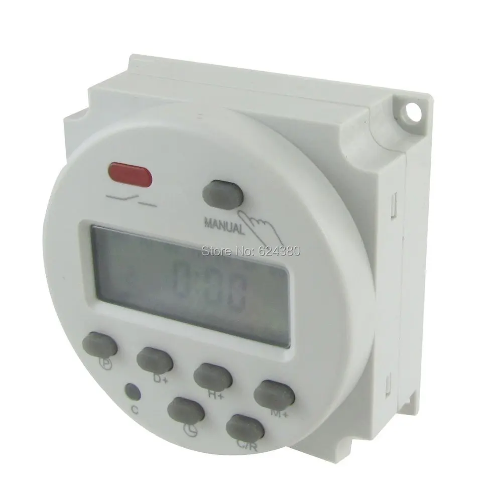디지털 LCD 전원 프로그래밍 가능 타이머, CN101 AC/DC 12V 24V AC110V AC220V, 시간 스위치 릴레이 ...