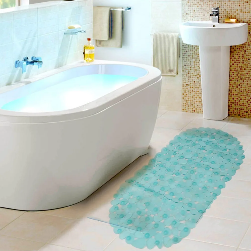 Anti Slip Anti Bacterial Stone Bath Mat Shower Bath Tub Clear Rubber