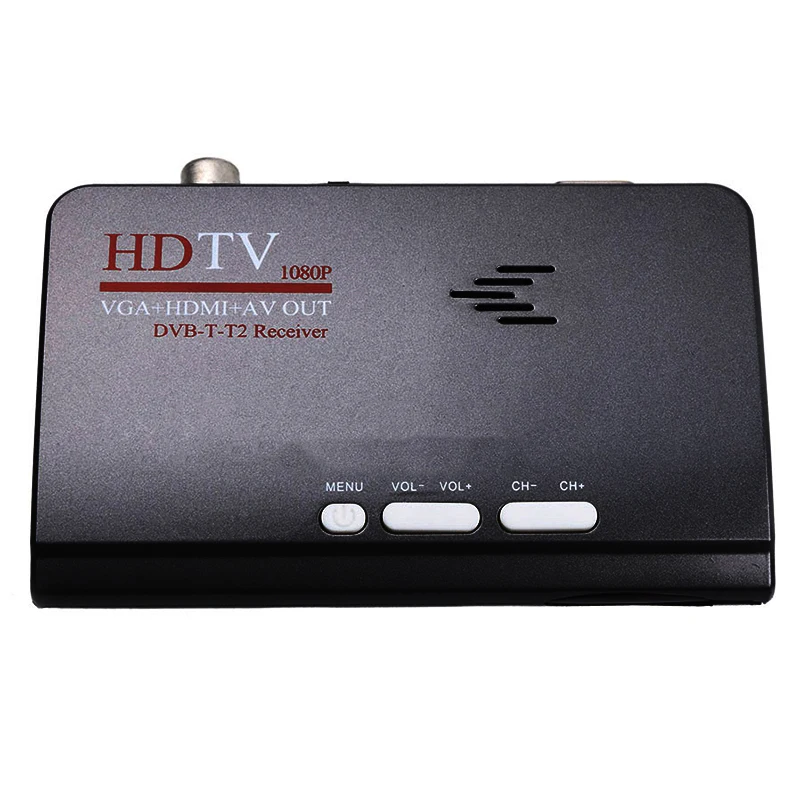 Smart Tv Box Us Plug 1080P Hd Dvb-T2/T ТВ приставка Hdmi Usb Vga Av тюнер приемник цифровая приставка - Цвет: Black