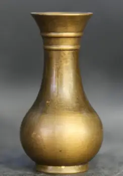 

2.4" Collect Chinese Feng Shui Pure Bronze Pretty Small Bottle Vase Jar Flask