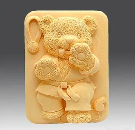

Wholesale silica gel mold / Candle Mold / soap mold / bear pattern soap making silicone mold