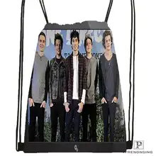 Custom one direction Drawstring Backpack Bag Cute Daypack Kids Satchel (Black Back) 31x40cm#180611-01-39