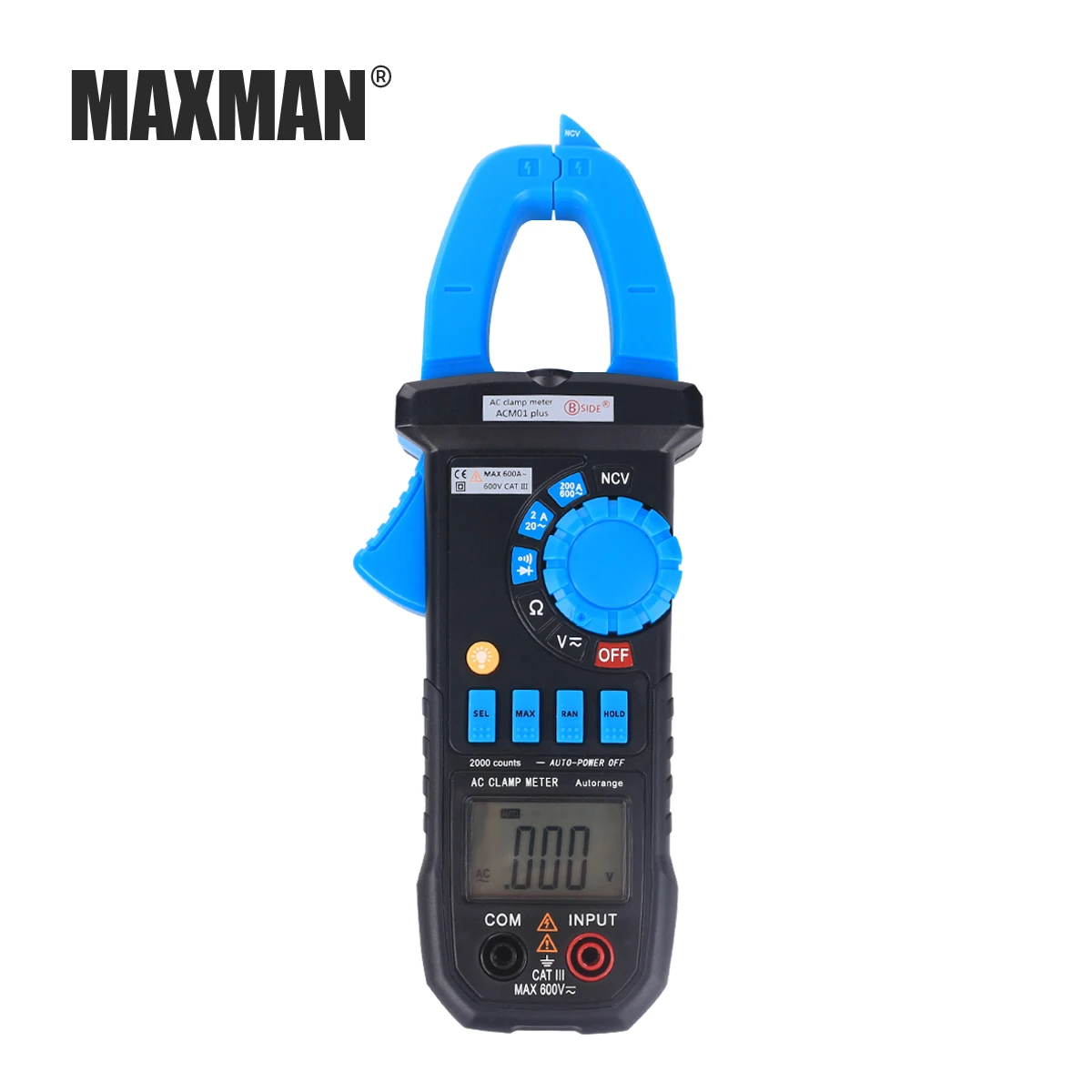 

MAXMAN Clamp Multimeter Clamp Ammeter Digital Clamp Meter AC Current Digital Band Pen ACM01PIUS