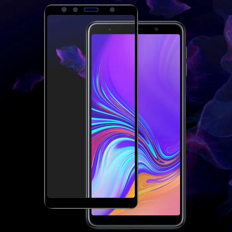 Защита экрана для samsung Galaxy A9 A7 A6 A8 Plus A5 J6 Plus закаленное стекло полное покрытие защитное стекло