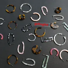 13 стильные богемные серьги, Черепаховые круглые прямоугольные серьги-гвоздики, круглые акриловые геометрические элегантные серьги с леопардовым принтом