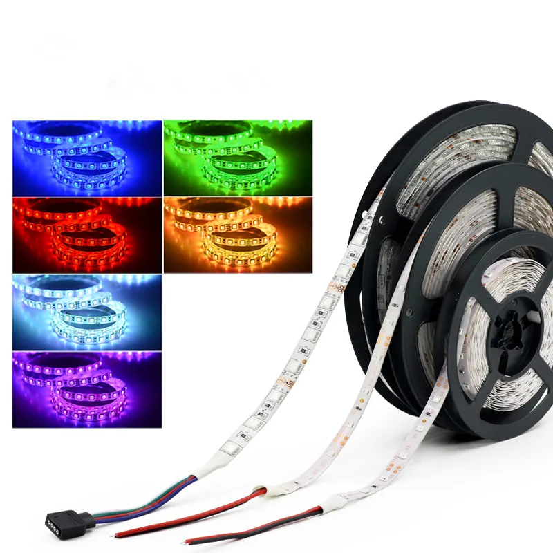#Best 5M Led Strip 300Leds waterproof RGB Light 3528 5050 2835 DC12V 60 Leds M Led Ribbon Tape Party Home Decoration Lamp