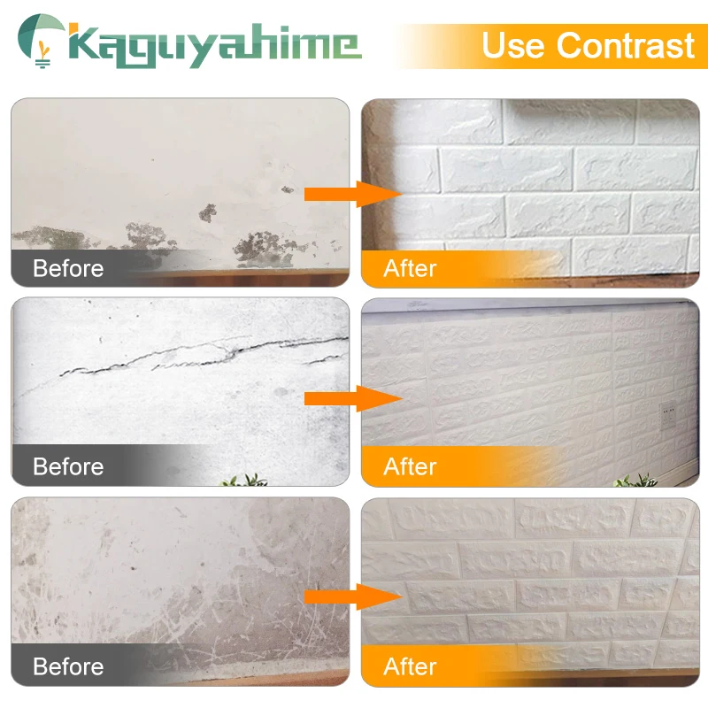 Kaguyahime 3D Обои DIY Наклейка под мрамор Водонепроницаемая наклейка s обои для стен
