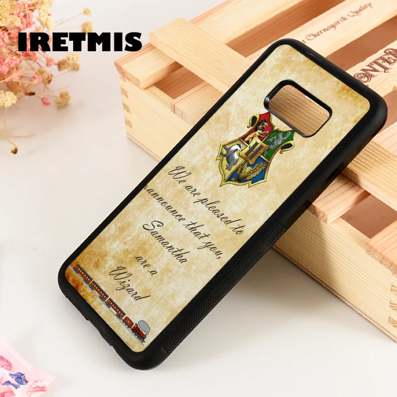 

Iretmis S3 S4 S5 phone case for Samsung Galaxy S6 S7 S8 S9 edge plus Note 3 4 5 8 9 HARRY POTTER HOGWARTS PERSONALISED NAME