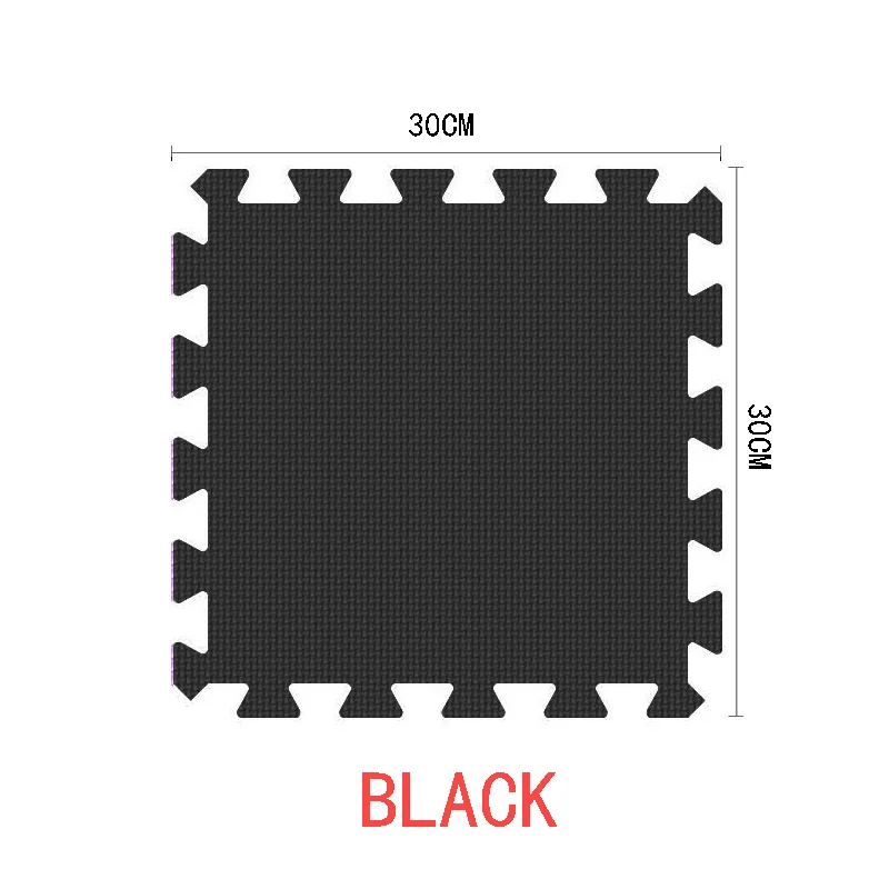 9/30 шт./лот детская EVA пеные тренажерный зал пол игровые коврики Коврик защитный плитка напольная ковровая плитка 30X30 см толстом каблуке 1 см - Цвет: black