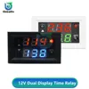 12 V demora doble pantalla Digital tiempo MÓDULO DE Relé Digital relé de retardo de tiempo de pantalla LED ciclo temporizador módulo interruptor de Control ► Foto 1/6
