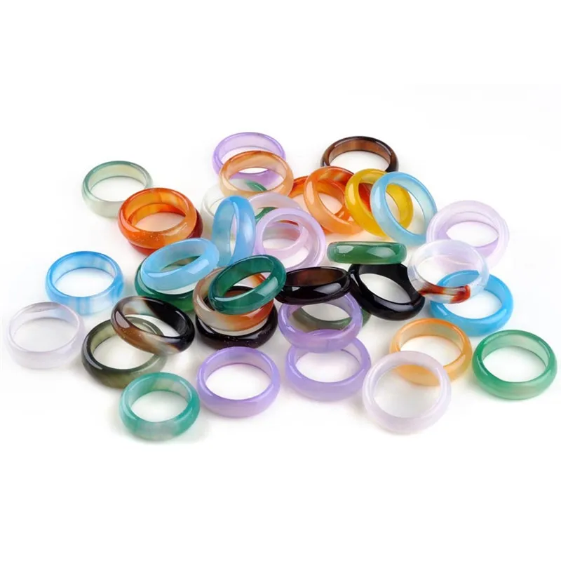 Wholesale 20pcs Simple Design Colorful Resin Rings Set For Men Women