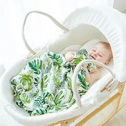 Зеленый лист новорожденных Муслин Хлопок мягкое детское одеяло Детский Пеленальный Одеяло s постельные принадлежности пеленки-одеяла