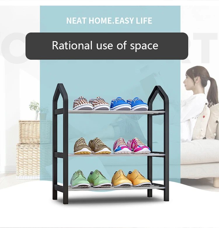 Home Furniture Simple Shoe Rack Multi-layer Storage Shoe Cabinet Economical Assembly Shoe Shelf Storage Organizer Stand