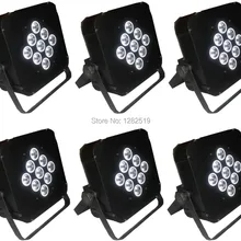 Быстрее: 6 шт. 9X10 W 4in1 RGBA плоский прожектор dmx Flat Par led диско освещение