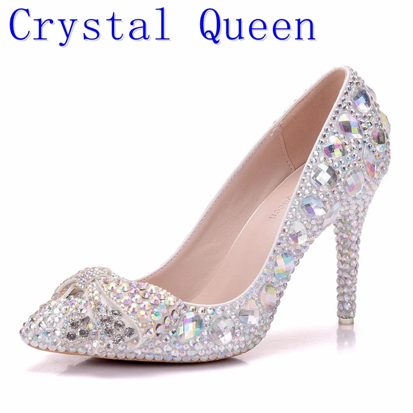 Женские туфли лодочки на высоком каблуке с кристаллами|prom shoes|high heel shoeswedding shoes |