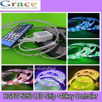 

5M 5050 RGBW RGB+Cool / Warm white 5M 300 led LED Strip Light +40key Controller