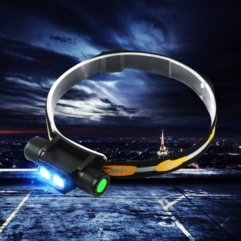 BORUiT 1000lm XP-G2 светодиодный налобный фонарь USB перезаряжаемый портативный фонарик Водонепроницаемый Кемпинг Охота Головной фонарь свет 18650 батарея