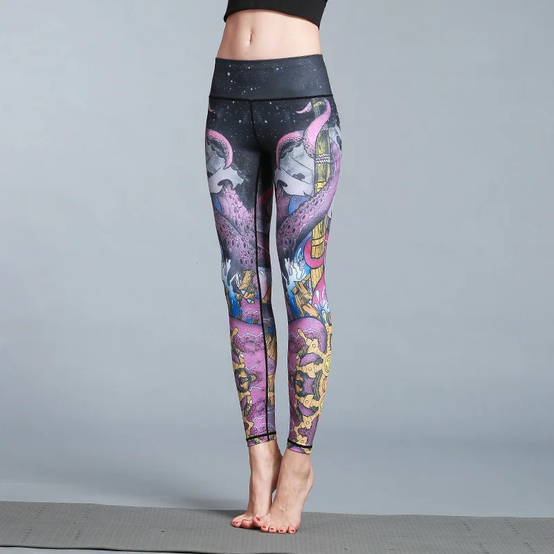 Серия «животные» брюки для йоги с принтом женские спортивные Леггинсы Спортивные шорты тренировочные штаны для бега с эластичной резинкой для детей для женщин для спортивного зала и фитнеса